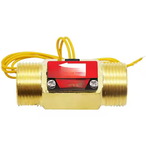 Magnetic Water Flow Sensor Switch Copper G3/4 Thread 0-220V 50W 1.5-50L/min For Plumbing Irrigation 
