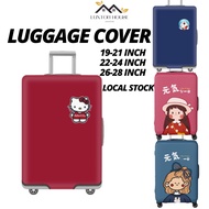 {SG} Polyester Luggage Cover Protector Elastic 19/24/26 Inch Luggage Covers Stretchable Suitcase Pro