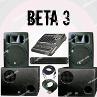 PAKET SOUND SYSTEM OUTDOOR/INDOOR BETA3 U15A + SUBWOOFER BETA3 ORIGINA