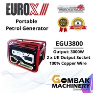 EUROX EGU3800 3000W/3.0KW Portable Petrol Generator -Heavy Duty -6 Months Local Warranty