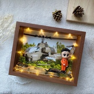 恭喜升遷帶著祝福的6x8客製化黏土人相框  飛黃騰達吧