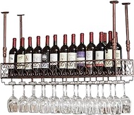 Ceiling Wine Rack, Vintage Wine Bottle Rack, Wall Mounted Display Wine Rack Floating Shelf, Adjustable Height (Size : 120cm) (120cm) (120cm) Fashionable