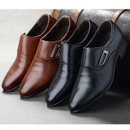 【OLA MALL
】New Men's Bussiness Formal Shoes Brand Single Buckle Slip On Black Brown Man Office Party Wedding Dress Shoes Plus Size 48