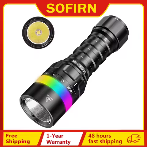 Sofirn SD08 3200lm Range 385m Diving Flashlight Powerful Rechargeable 21700 Underwater Deep Flashlig