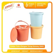Plastic Bucket with Lid Aesthetic Pastel 15L (4G) Hommy Falco 9406