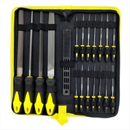 【Buy&ampNow】 19Pcs Metal Steel File Grinding Tool Kit with Flat File Semi-Circular File Circular Fil