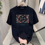 Version t Facebook cod t-Shirt 2026 Trendy Hong Kong Men Retro Korean Pure Cotton Black Half-Shirt B