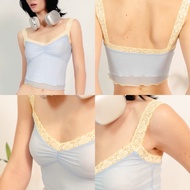 Try_yorata | Blursday Michelin top Mini lettuce top Blue lace Legging Skants เสื้อกล้าม เสื้อครอปสาย