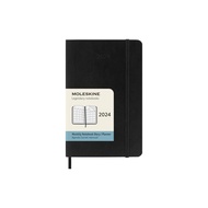 [Direct from JAPAN]Moleskine Pocket Notebook 2024, January Start 12 Months, Monthly Diary, Soft Cover, Pocket Size (W 9cm x H 14cm), Black, DSB12MN2Y24