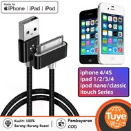 Tuye 2M USB Charger 30 Pin Data Adapter Cord for iPhone 4S 4 3GS 3G & iPad 1 2 3 iPad Nano iTouch Ph
