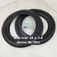 16 x 3.0 Genio BL-003 16x3.0 bicycle outer tire, jumbo fat bmx tire