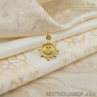 916 Gold Anchor Pendant by Best Gold Shop