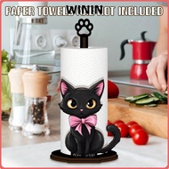 WININ Desktop Tissue Holder, Napkin Storage Cling Film Roll Wooden Tissue Holder, Tissue Napkin Vert