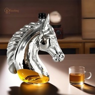 Decorative Whiskey Bottle Artistic Whiskey Decanter Horse Head Whiskey Decanter 350ml Glass Liquor B