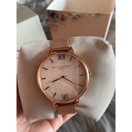 Olivia Burton London Semi Precious Rose Gold Mesh Watch for Women