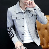 Jacket Men's Autumn 2023 Korean Version Denim Clothes Social Guy Handsome Denim Jacket Z