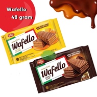 WAFELLO Italian wafer coklat / caramel 43 gram-Wafello Kecil 37.5gr-Roma Wafer WAFELLO 2000an