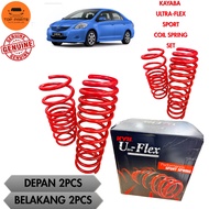 ORIGINAL KAYABA ULTRA~FLEX SPORT COIL SPRING UNTUK VIOS NCP93  NCP150 NSP151 NGC102  DEPAN/FRONT BEL