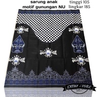 SARUNG NU SANTRI MOTIF BATIK PEKALONGAN SARUNG NAHDLATUL ULAMA SARUNG GUS AZMI MOTIF KINCIR HITAM