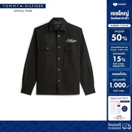 Tommy Hilfiger เสื้อเชิ๊ต ผู้ชาย รุ่น MW0MW41676 BDS - สีดำ ทรง Relaxed