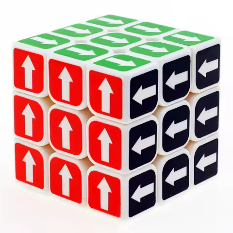 Zcube Idea Fun 3x3 Direction Arrow Magic Cube White/Black Educational 3x3x3 Puzzle Cubo Magico Toys 