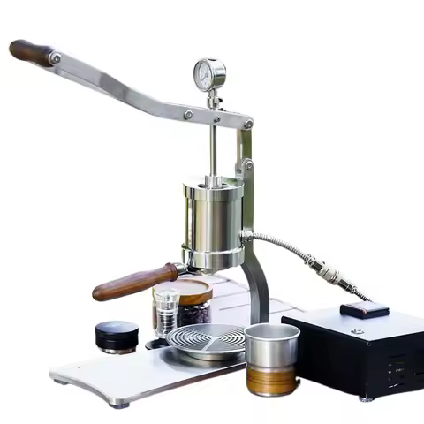 Lever Espresso Machine 304 Stainless Steel Cavity Capacity 1500W PID Heating Coffer Maker