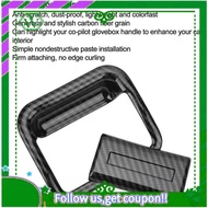 AC34-For Nissan Navara Frontier NP300 2016-2021 Carbon Fibre Car Copilot Glove Box Handle Bowl Cover