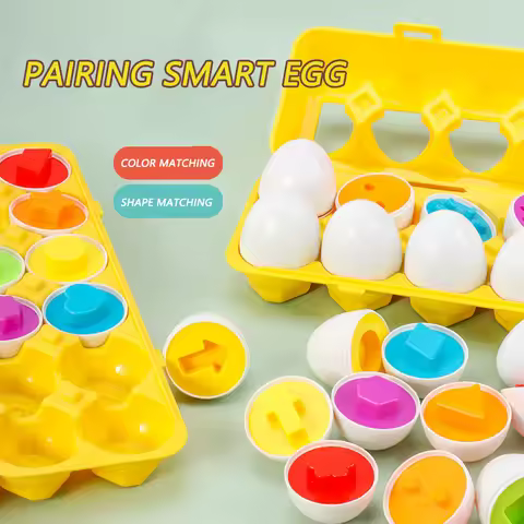 Matching Eggs Toys for 1 2 3Toddlers Montessori Toys Easter Eggs Shape Sorter Games Children Educati