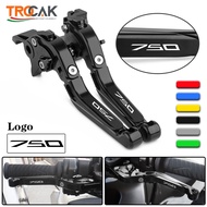 For KAWASAKI Z750 Z 750 2007-2012 Motorcycle Accessories Folding Extendable Brake Clutch Levers LOGO