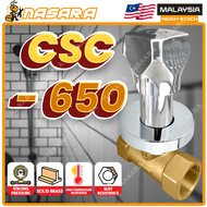Nasara 1/2" 3/4" Axes Concealed Stopcock Brass Chrome Cross Square Handle Shower Tap Stopcock Rubber