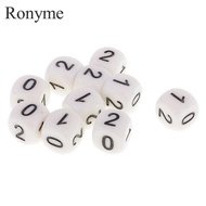 [Ronyme] Lot 10pcs Dice Playing Numbers 0 1 2 Dice D6 Accessories For Board Games