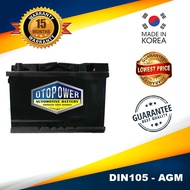 (AMBIL SENDIRI DI KILANG) Otopower AGM DIN105 (LN6) Start Stop Car Battery for BMW F01, F10, Volkswagen Touareg, Audi Q5, Q7, Porsche Cayenne