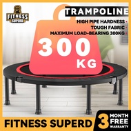 Trampoline 40 Inch Folding Exercise With Armrest Indoor Fitness Aerobic High Jump Stability Training