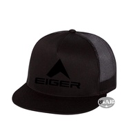 Topi Snapback Jaring EIGER LOGO Black Premium