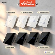 WiFi Wall Light Switch 1/2/3 Gang Smart Touch Switch, No Neutral Wire, Timer Control, Compatible wit
