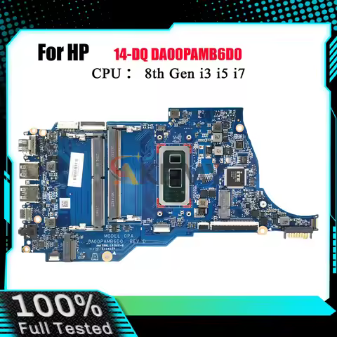 DA00PAMB6D0 For HP 14s-dq0000TU 14-DQ Laptop Motherboard With 5405U i3 i5 i7 CPU L64909-601 L61955-6