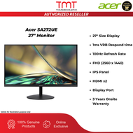 Acer SA272UE 27" Monitor | 1ms VRB | 100Hz | WQHD (2560 x 1440) | IPS Panel | DP&HDMI | 3Y Warranty