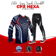 Set Jersey Sepeda MTB RoadBike Baju Gowes Lengan Panjang Plus Celana Sepeda MTB Gowes Pria Celana Training Panjang