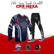 Set Jersey Sepeda MTB RoadBike Baju Gowes Lengan Panjang Plus Celana Sepeda MTB Gowes Pria Celana Tr