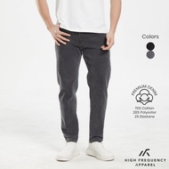 HFA Men's Black Regular Fitted Mid-Waisted Denim Jeans