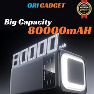80000mAH Powerbank Fast Charging Powerbank Large Capacity Camping Powerbank LED Light4 Outputs 120W 