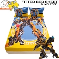 DANSUNREVE Bed Sheet Cartoon Bedsheet Transformers Fitted Bedsheet Boys Bed Cover Mattress Protector Super Single Queen King Size