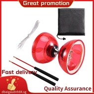 LED Diabolo Chinese Yoyo Set Triple Bearing Diabolo Chinese with Colorful Lights 2 Sticks String and