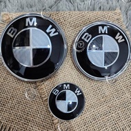 MESIN Hood Logo Emblem 82Mm 74Mm Black White Carbon Wheel Hub Capbmw bmw