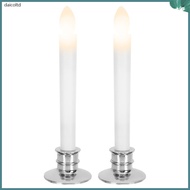 daicoltd Candle Light 2 Pcs LED Taper Candles Decorate Electronic Lamp Xmas Wedding