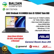 Asus Vivobook 14 A1400EA Core i5 1135G7 Ram 8GB SSD 512GB win 11