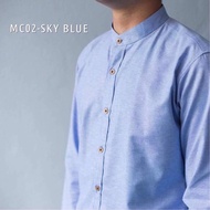 Mandarin Collar Oxford Shirt Model MC02