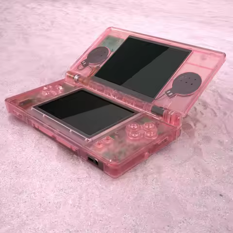 eXtremeRate Replacement Full Housing Shell for Nintendo DS Lite for NDSL - Clear Cherry Pink