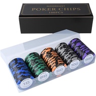 【Direct from Japan】Poker Chips Poker Set Casino Chips Chip Set Clay Chips Chips Casino 100 Pieces GO