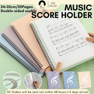 [SG] Music Score Holder A4 Size Document File Organizer Folder Non-Reflective Piano Guitar Music Sco